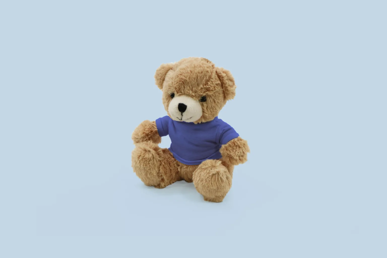 DAGO5001_Orsetto medio di peluche personalizzabile con tshirt blu retro