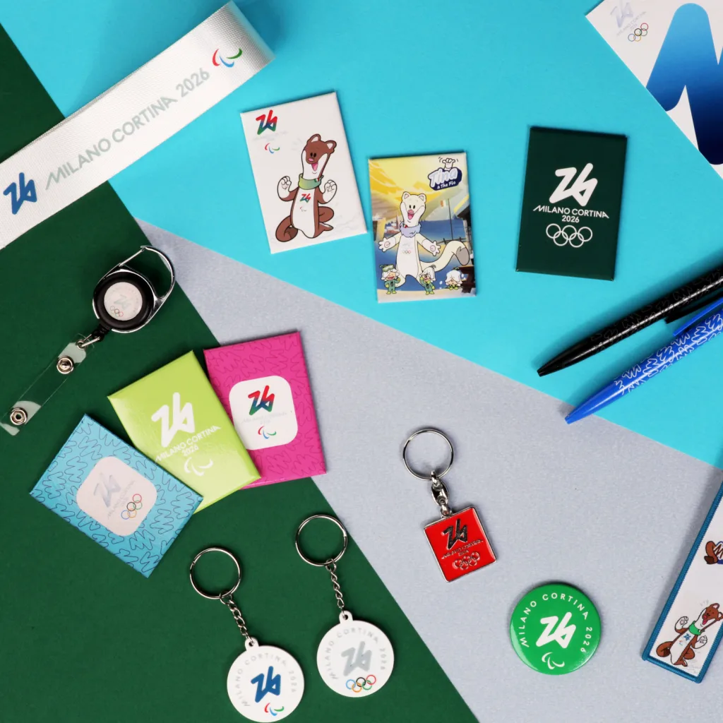 Milano Cortina Giochi Olimpici Merch esempio bozze prodotti